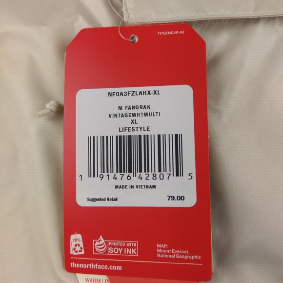 North Face Mens XL Fanorak Windbreaker - Picture 7 of 11